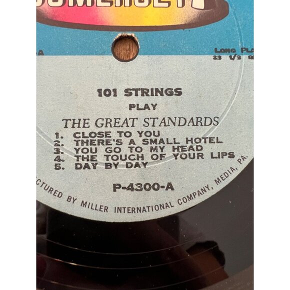 101 Strings Play The Worlds Great Standards Vinyl Record P-4300-A 33 Album - Picture 3 of 6